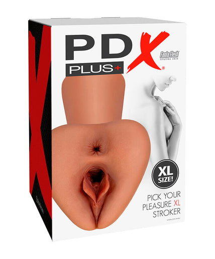 PDX PLUS - PICK YOUR PLEASURE XL REALISTIC STROKER BROWN PDX PLUS - PICK YOUR PLEASURE XL REALISTIC STROKER BROWN