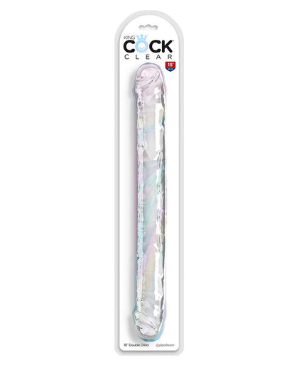 KING COCK - DOUBLE TROUBLE DOUBLE DILDO 46 CM CLEAR KING COCK - DOUBLE TROUBLE DOUBLE DILDO 46 CM CLEAR