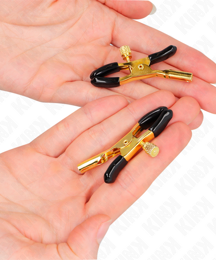 KINK - GOLD NIPPLE CLAMPS 6 CM KINK - GOLD NIPPLE CLAMPS 6 CM