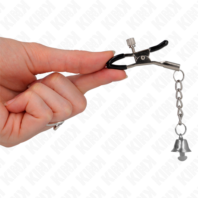 KINK - ZILVEREN BELLETJE HANGER NIPPELKLEMMEN 6 CM