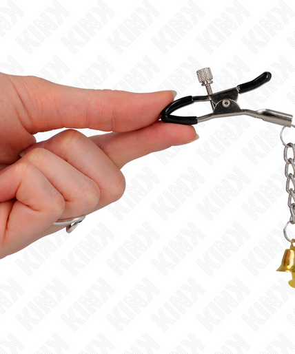 KINK - GOLD BELL PENDANT NIPPLE CLAMPS 6 CM KINK - GOLD BELL PENDANT NIPPLE CLAMPS 6 CM