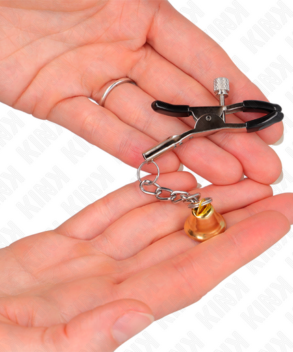 KINK - GOLD BELL PENDANT NIPPLE CLAMPS 6 CM KINK - GOLD BELL PENDANT NIPPLE CLAMPS 6 CM