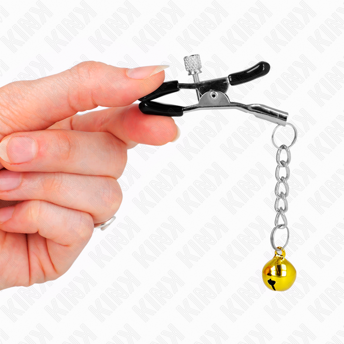 KINK - GOUDEN BELLETJES TEPELKLEMMEN 6 CM