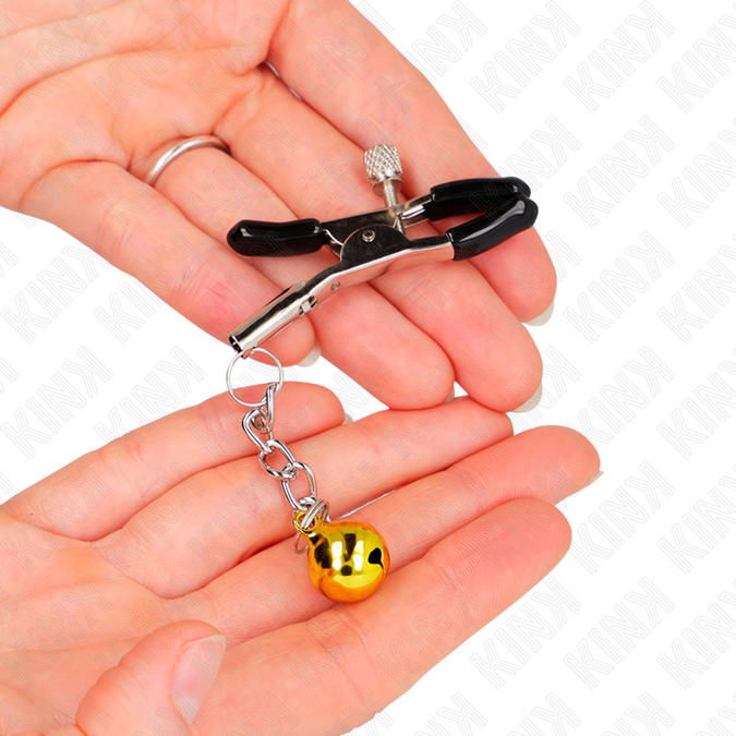 KINK - GOUDEN BELLETJES TEPELKLEMMEN 6 CM