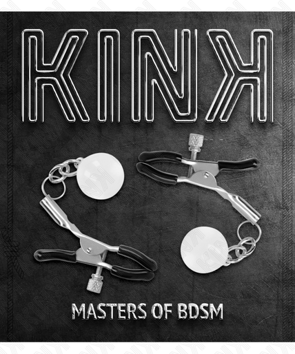 KINK - GLASS BEAD NIPPLE CLAMPS SILVER 6 CM KINK - GLASS BEAD NIPPLE CLAMPS SILVER 6 CM