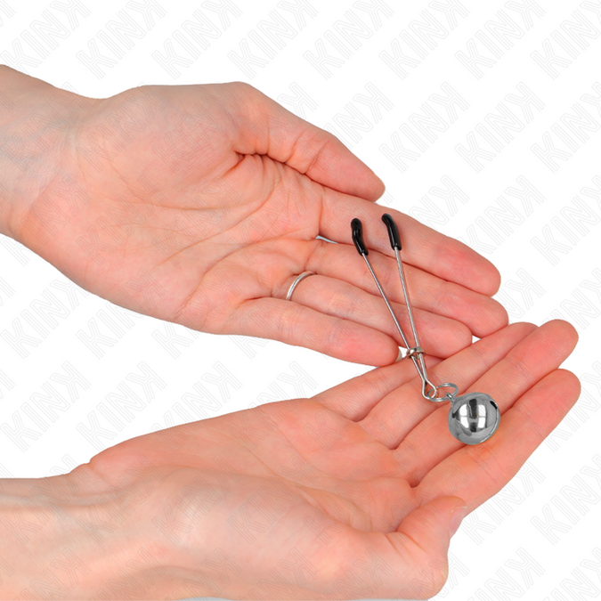 Kink – Dunne Bel Tepelklemmen Zilver 7 Cm