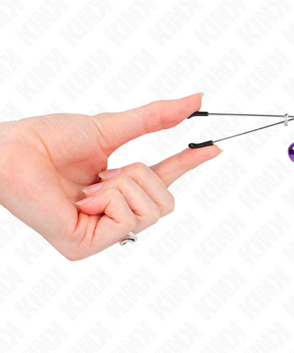 KINK - THIN BELL NIPPLE CLAMPS PURPLE 7 CM KINK - THIN BELL NIPPLE CLAMPS PURPLE 7 CM