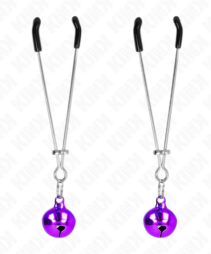 KINK - THIN BELL NIPPLE CLAMPS PURPLE 7 CM KINK - THIN BELL NIPPLE CLAMPS PURPLE 7 CM