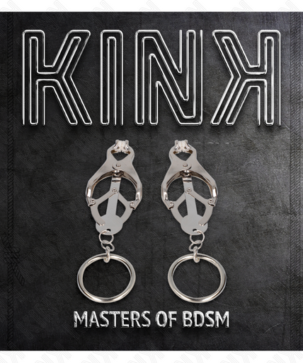 KINK - O-RING JAPANESE CLOVER NIPPLE CLAMPS SILVER KINK - O-RING JAPANESE CLOVER NIPPLE CLAMPS SILVER