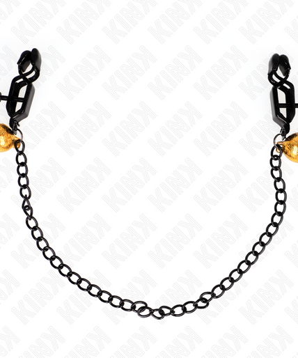 KINK - FLAT CHAIN NIPPLE CLAMPS AND BELL SILVER 30 CM KINK - FLAT CHAIN NIPPLE CLAMPS AND BELL SILVER 30 CM