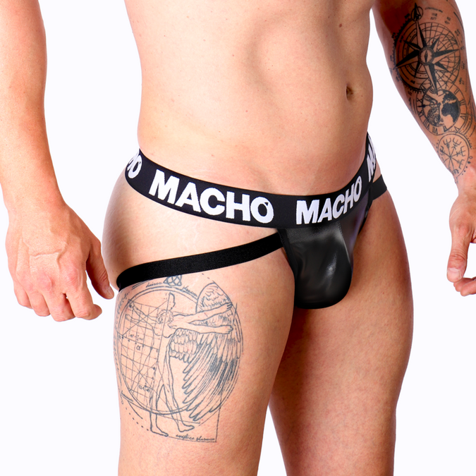 MACHO - MX25NC JOCK ZWART LEER M