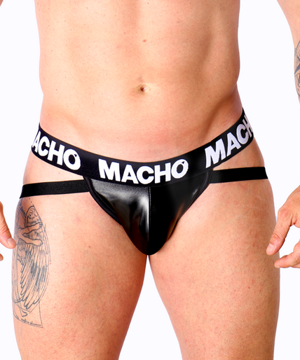 MACHO - MX25NC JOCK BLACK LEATHER M MACHO - MX25NC JOCK BLACK LEATHER M