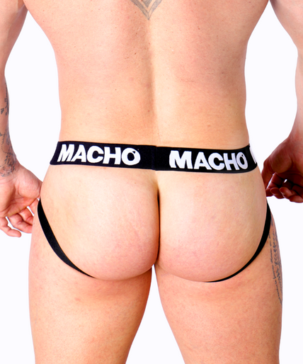 MACHO - MX25NC JOCK ZWART LEER S MACHO - MX25NC JOCK ZWART LEER S