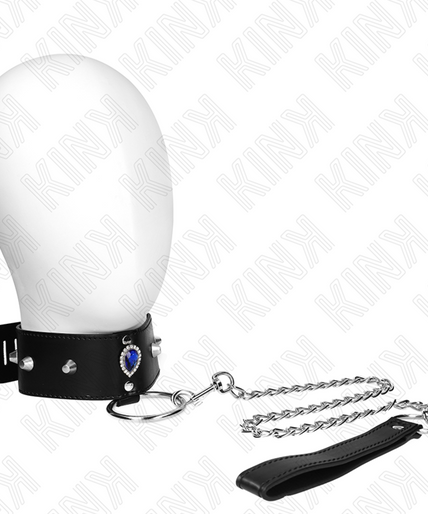 KINK - NECKLACE 65 CM WITH STRAP WITH BLUE DIAMONDS ADJUSTABLE 36-43 CM X 5 CM KINK - NECKLACE 65 CM WITH STRAP WITH BLUE DIAMONDS ADJUSTABLE 36-43 CM X 5 CM