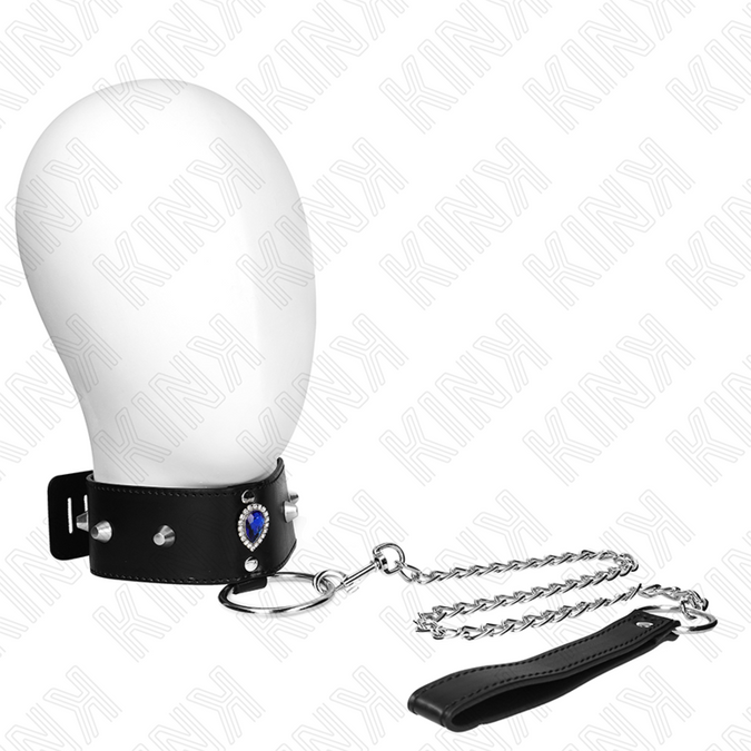 Kink – Necklace 65 Cm With Strap With Blue Diamonds Adjustable 36 – 43 Cm X 5 Cm