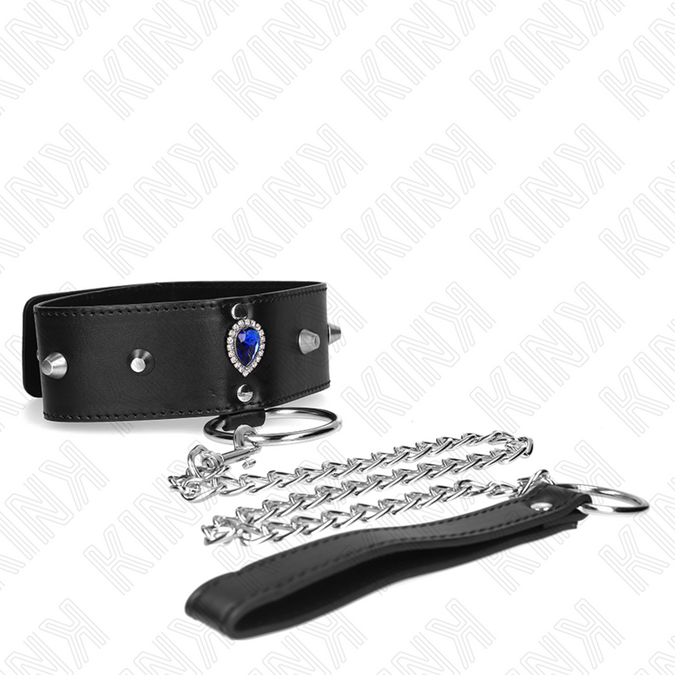 Kink – Necklace 65 Cm With Strap With Blue Diamonds Adjustable 36 – 43 Cm X 5 Cm