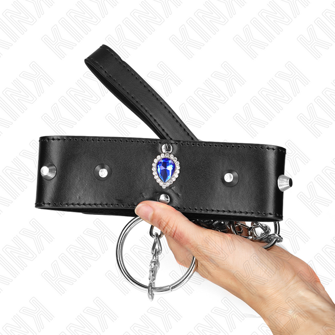 Kink – Necklace 65 Cm With Strap With Blue Diamonds Adjustable 36 – 43 Cm X 5 Cm