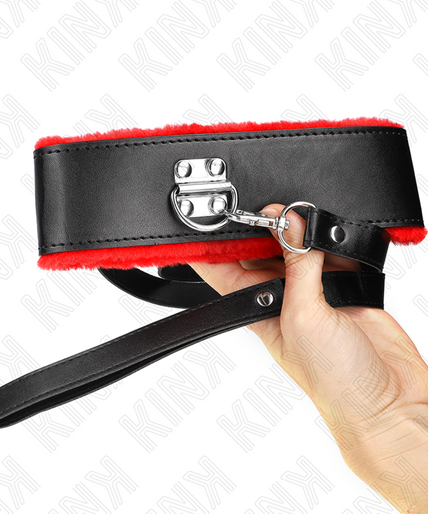 KINK - NECKLACE WITH BELT 116 CM WITH RED LEATHER STRAP ADJUSTABLE 40-48 CM X 6 CM KINK - NECKLACE WITH BELT 116 CM WITH RED LEATHER STRAP ADJUSTABLE 40-48 CM X 6 CM