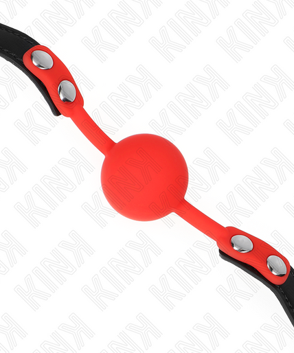 Kink – Rode Siliconen Bal 4 Cm Knevel 60 X 2 Cm Kink – Rode Siliconen Bal 4 Cm Knevel 60 X 2 Cm