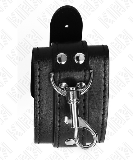 KINK - LOCKABLE DUNGEON WRIST RESTRAINTS BLACK ADJUSTABLE 21-28 CM X 5.5 CM KINK - LOCKABLE DUNGEON WRIST RESTRAINTS BLACK ADJUSTABLE 21-28 CM X 5.5 CM