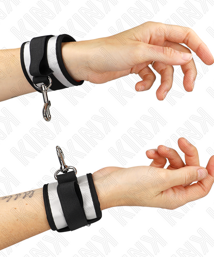 KINK - NEOPRENE WRIST CUFFS GREY 23 X 5 CM KINK - NEOPRENE WRIST CUFFS GREY 23 X 5 CM