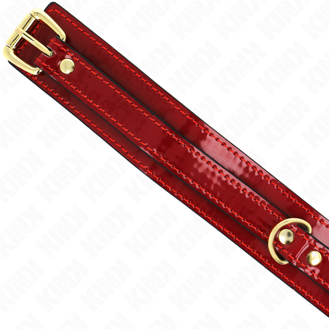 Kink – Wine Red Adjustable Necklace With Golden Details 29 – 42.5 Cm X 4 Cm