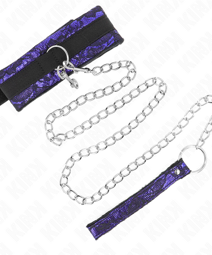 KINK - SHORT VELVET LACE NECKLACE WITH BELT 105 CM WITH NYLON TRIM 44 X 5.5 CM KINK - SHORT VELVET LACE NECKLACE WITH BELT 105 CM WITH NYLON TRIM 44 X 5.5 CM