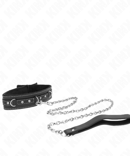 KINK - PVC LEATHER NECKLACE WITH BELT 105 CM RHINESTONE RIVET 41.5 X 4 CM KINK - PVC LEATHER NECKLACE WITH BELT 105 CM RHINESTONE RIVET 41.5 X 4 CM
