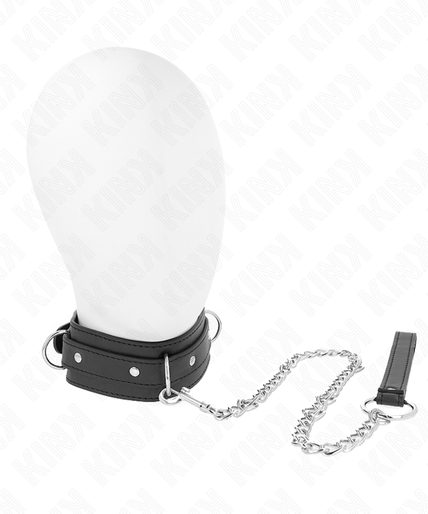KINK - NECKLACE WITH LEASH 65 CM 3 RING MODEL 1 ADJUSTABLE 38-49 CM X 5 CM KINK - NECKLACE WITH LEASH 65 CM 3 RING MODEL 1 ADJUSTABLE 38-49 CM X 5 CM