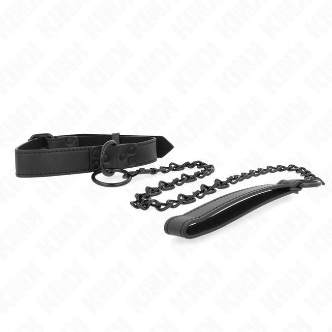 KINK - HALSBAND MET DONKERE LIJN 65 CM VERSTELBAAR 37-54 CM X 3 CM