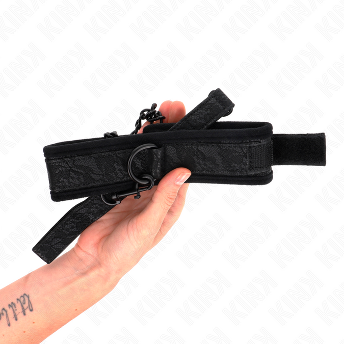 Kink – Basic Model Collar With Leash 77 Cm Model 5 Ajustable 34 – 54 Cm X 5 Cm