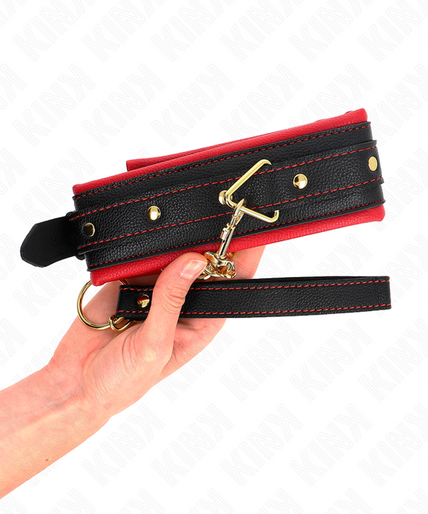 KINK - COLLAR WITH PLAIN FABRIC LEASH ADJUSTABLE 33-48 CM X 5.7 CM KINK - COLLAR WITH PLAIN FABRIC LEASH ADJUSTABLE 33-48 CM X 5.7 CM