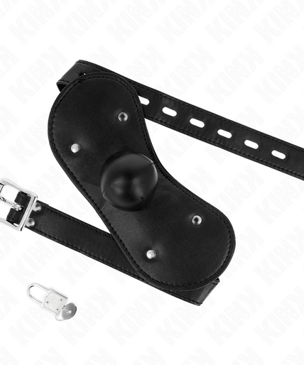 Kink – Mondmasker met mondknevel en slot verstelbaar 42 – 60 cm Kink – Mondmasker met mondknevel en slot verstelbaar 42 – 60 cm