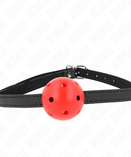 KINK - SIMPLICITY RED BREATHABLE 4.5 CM BALL GAG 62 x 1.5 CM KINK - SIMPLICITY RED BREATHABLE 4.5 CM BALL GAG 62 x 1.5 CM