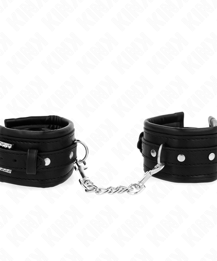 KINK - RHINESTONE BUCKLE WRIST RESTRAINTS BLACK ADJUSTABLE 25-32 CM X 5.5 CM KINK - RHINESTONE BUCKLE WRIST RESTRAINTS BLACK ADJUSTABLE 25-32 CM X 5.5 CM