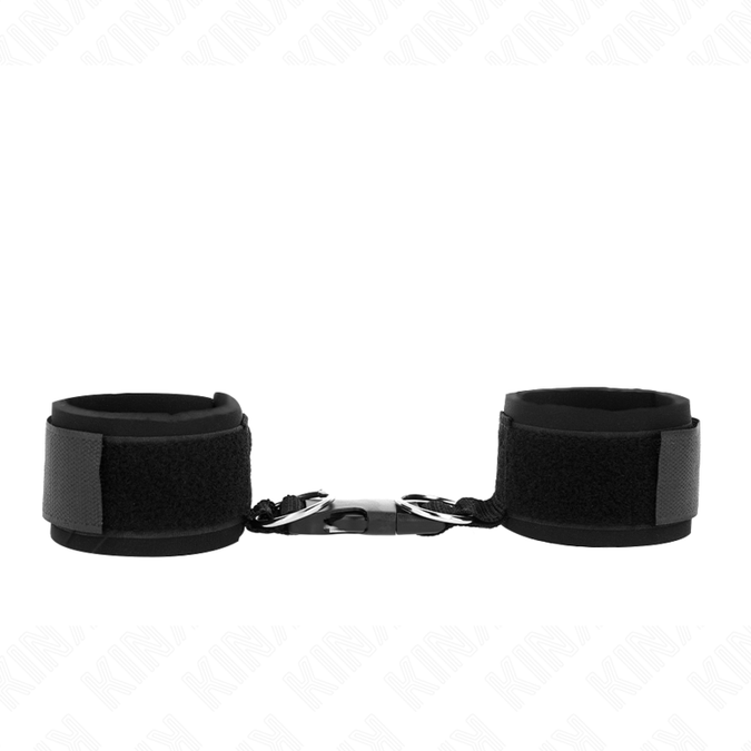 Kink – Neopreen klittenband polsboeien zwart verstelbaar 22 – 34 cm