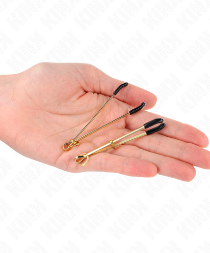 KINK - THIN NIPPLE CLAMPS GOLD 7 CM KINK - THIN NIPPLE CLAMPS GOLD 7 CM