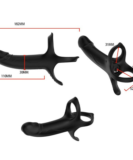 ARMONY - DILDO WITH RING & VIBRATOR BLACK ARMONY - DILDO WITH RING & VIBRATOR BLACK