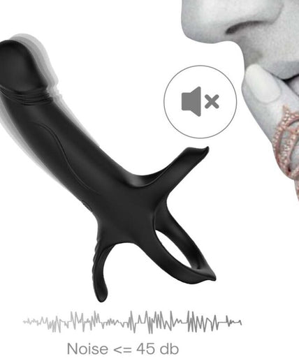 ARMONY - DILDO WITH RING & VIBRATOR BLACK ARMONY - DILDO WITH RING & VIBRATOR BLACK