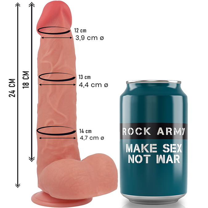 ROCKARMY - VLOEIBAAR SILICONEN RAPTOR 24 CM -O- 4.4 CM