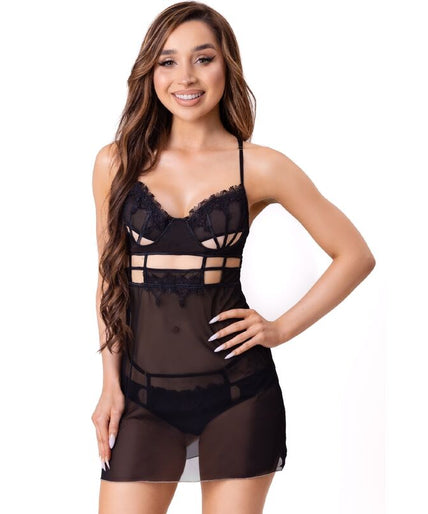 LIVCO CORSETTI FASHION - MAIA 20247 BABYDOLL + THONG BLACK S/M LIVCO CORSETTI FASHION - MAIA 20247 BABYDOLL + THONG BLACK S/M