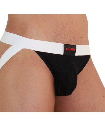 BURN - 004 JOCK SHINY ZWART / WIT S BURN - 004 JOCK SHINY ZWART / WIT S