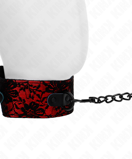 KINK - LACE NECKLACE WITH BELT WITH REAL LEATHER BELT 105 CM / 44 X 5.5 CM KINK - LACE NECKLACE WITH BELT WITH REAL LEATHER BELT 105 CM / 44 X 5.5 CM