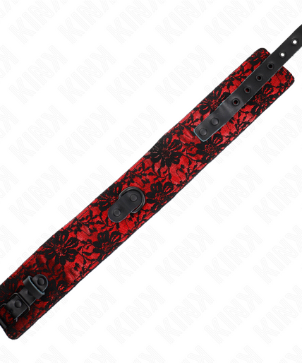 KINK - LACE NECKLACE WITH BELT WITH REAL LEATHER BELT 105 CM / 44 X 5.5 CM KINK - LACE NECKLACE WITH BELT WITH REAL LEATHER BELT 105 CM / 44 X 5.5 CM