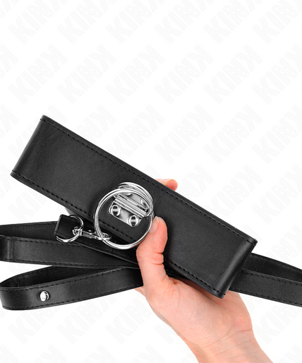 KINK - STUDDED LEASH 116 CM COLLAR WITH LEATHERETTE STRAP 50 X 5 CM KINK - STUDDED LEASH 116 CM COLLAR WITH LEATHERETTE STRAP 50 X 5 CM