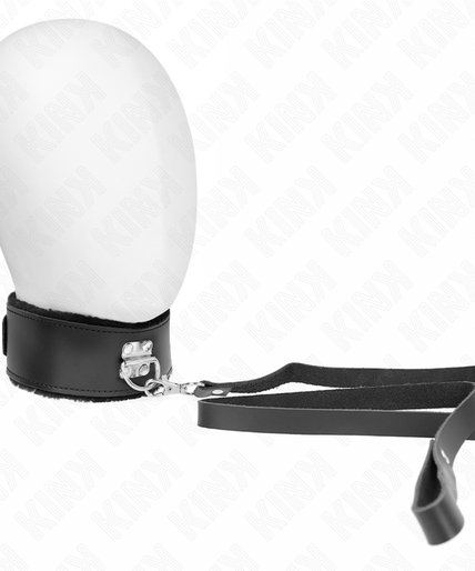 KINK - NECKLACE WITH BELT 116 CM WITH BLACK LEATHER STRAP ADJUSTABLE 40-48 CM X 6 CM KINK - NECKLACE WITH BELT 116 CM WITH BLACK LEATHER STRAP ADJUSTABLE 40-48 CM X 6 CM