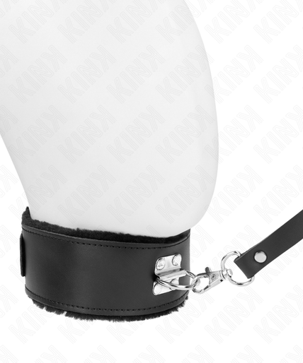 KINK - NECKLACE WITH BELT 116 CM WITH BLACK LEATHER STRAP ADJUSTABLE 40-48 CM X 6 CM KINK - NECKLACE WITH BELT 116 CM WITH BLACK LEATHER STRAP ADJUSTABLE 40-48 CM X 6 CM