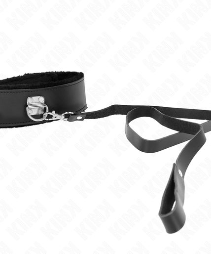 KINK - NECKLACE WITH BELT 116 CM WITH BLACK LEATHER STRAP ADJUSTABLE 40-48 CM X 6 CM KINK - NECKLACE WITH BELT 116 CM WITH BLACK LEATHER STRAP ADJUSTABLE 40-48 CM X 6 CM