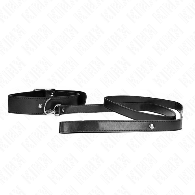 Kink – Halsband Mit Gürtel 116 Cm Schwarzer Riemen Verstellbar 32 – 50 Cm X 8 Cm