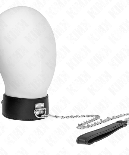 KINK - NECKLACE WITH BELT 65 CM WITH WIDE BLACK STRAP ADJUSTABLE 33.5-41 CM X 5 CM KINK - NECKLACE WITH BELT 65 CM WITH WIDE BLACK STRAP ADJUSTABLE 33.5-41 CM X 5 CM